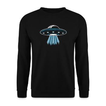 UFO-Liebhaber - Unisex Pullover - Schwarz - Vorne - Alina (178cm) & Michal (187cm)