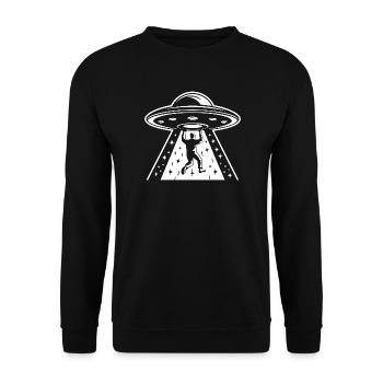 UFO-Liebhaber - Unisex Pullover - Schwarz - Vorne - Alina (178cm) & Michal (187cm)