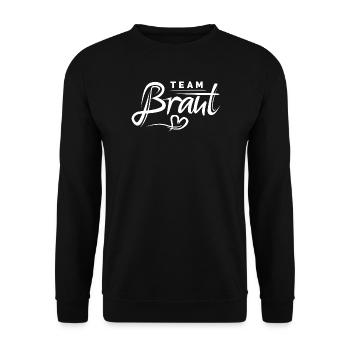 Team Braut - Junggesellinnen Abschied Bachelorette - Unisex Pullover - Schwarz - Vorne - Alina (178cm) & Michal (187cm)