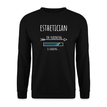 Esthetician in Training Profession Gift - Unisex Sweatshirt - black - Front - Alina (178cm) & Michal (187cm)