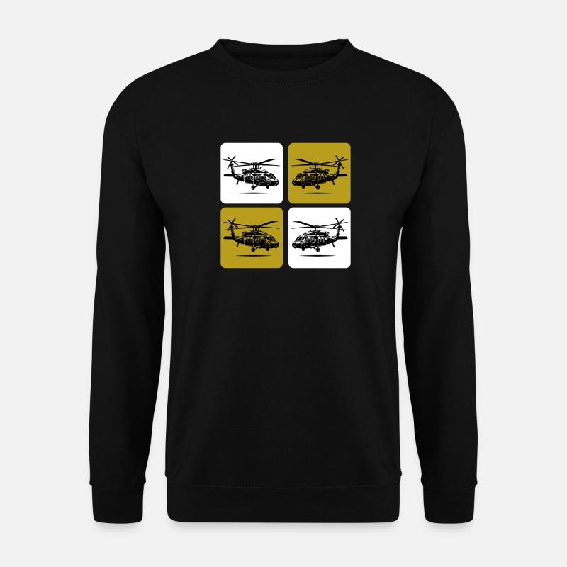 Army Hubschrauber – Militär - Unisex Pullover - Schwarz