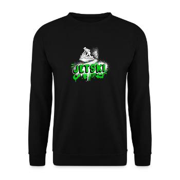 Jet Ski Graffiti – Splash and Ride - Unisex Sweatshirt - black - Front - Alina (178cm) & Michal (187cm)