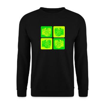Camera – Pop Art Photography Camera - Unisex Sweatshirt - black - Front - Alina (178cm) & Michal (187cm)