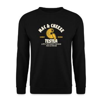 Testeur de macaroni au fromage - Sweat-shirt Unisexe - noir - Devant - Alina (178cm) & Michal (187cm)