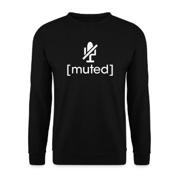 Joueur en sourdine - Icône de jeu de streamer - Sweat-shirt Unisexe - noir - Devant - Alina (178cm) & Michal (187cm)