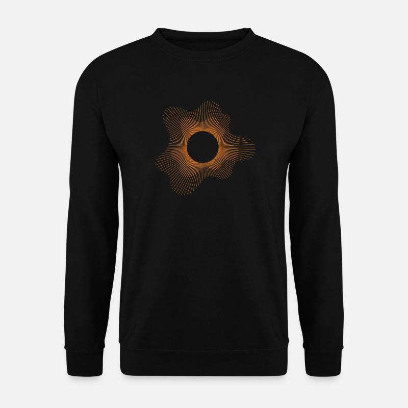 Geometrisches Design der Sonnenfinsternis - Unisex Pullover - Schwarz