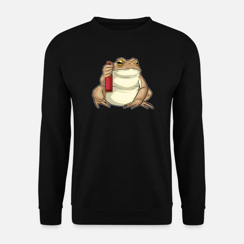 Frosch Flasche Bier - Unisex Pullover - Schwarz