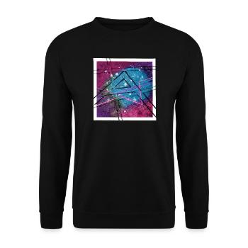 Abstrakte Kunst - Unisex Pullover - Schwarz - Vorne - Alina (178cm) & Michal (187cm)