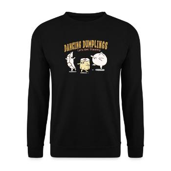 Dancing Dumplings - Unisex Sweatshirt - black - Front - Alina (178cm) & Michal (187cm)