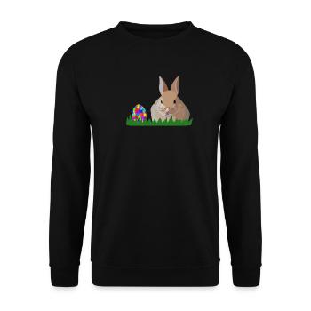 Olli Osterhase - Unisex Pullover - Schwarz - Vorne - Alina (178cm) & Michal (187cm)