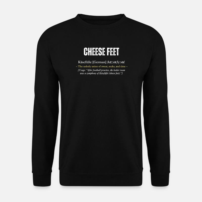 "Cheese Feet" definition with wit - Unisex Sweatshirt - black