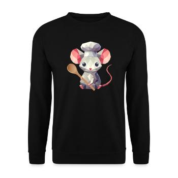 Charme culinaire dans le style polygonal - Sweat-shirt Unisexe - noir - Devant - Alina (178cm) & Michal (187cm)