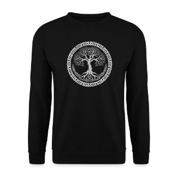 Yggdrasil arbre de vie - Sweat-shirt Unisexe - noir - Devant - Alina (178cm) & Michal (187cm)
