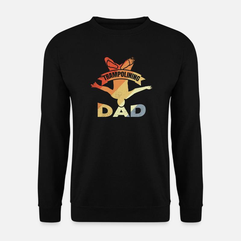 Lustiger Trampolin Vater - Unisex Pullover - Schwarz