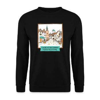 Fête de la cuisine de rueval - Sweat-shirt Unisexe - noir - Devant - Alina (178cm) & Michal (187cm)