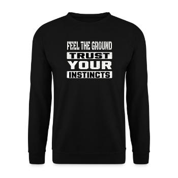 trust your instincts - Unisex Pullover - Schwarz - Vorne - Alina (178cm) & Michal (187cm)