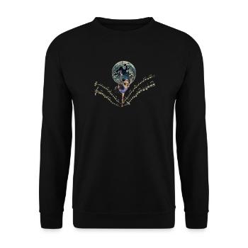 Balancing between music and magic - Unisex Sweatshirt - black - Front - Alina (178cm) & Michal (187cm)