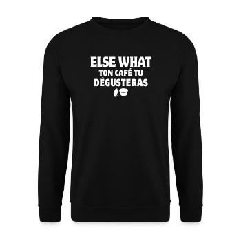 coffee, coffee bean, coffee break - Unisex Sweatshirt - black - Front - Alina (178cm) & Michal (187cm)