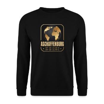 Aschaffenburg - Unisex Pullover - Schwarz - Vorne - Alina (178cm) & Michal (187cm)