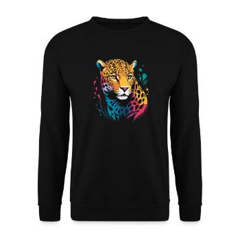 Jaguar Head RENDERED - Unisex Sweatshirt - black - Front - Alina (178cm) & Michal (187cm)