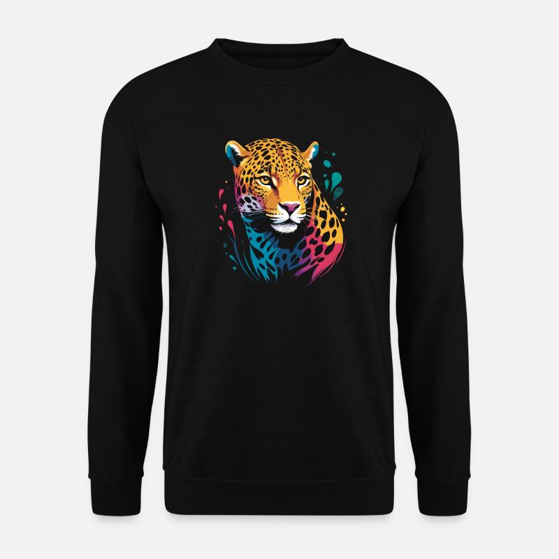 Jaguar Kopf GERENDERT - Unisex Pullover - Schwarz