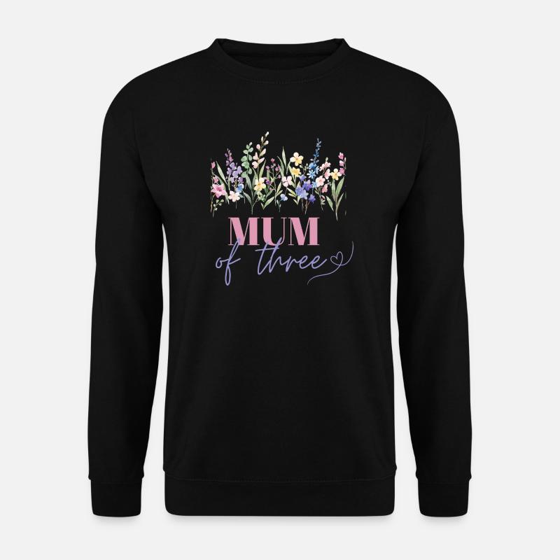 Mum of three - Unisex Pullover - Schwarz