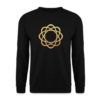 Yoga Luxury Gold Mandala Meditation Concentration - Unisex Sweatshirt - black - Front - Alina (178cm) & Michal (187cm)
