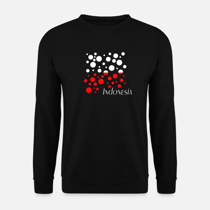 Indonesia Indonesien - Unisex Pullover - Schwarz