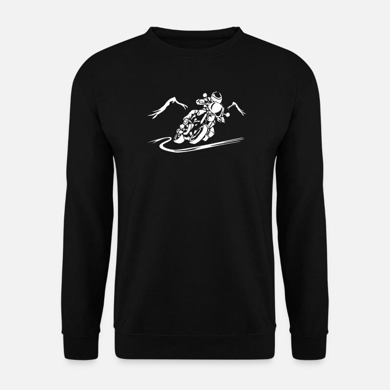 Speeding motorcycle silhouette - Unisex Sweatshirt - black