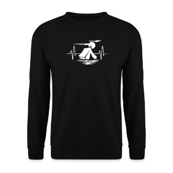 Tente Heartbeat - Camp extérieur et de survie - Sweat-shirt Unisexe - noir - Devant - Alina (178cm) & Michal (187cm)