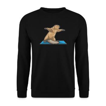Beaver Yoga Gymnastique - Sweat-shirt Unisexe - noir - Devant - Alina (178cm) & Michal (187cm)