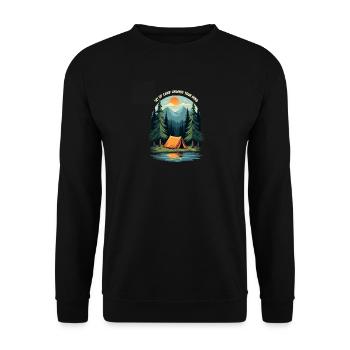 Camping Love - détendez votre - Sweat-shirt Unisexe - noir - Devant - Alina (178cm) & Michal (187cm)