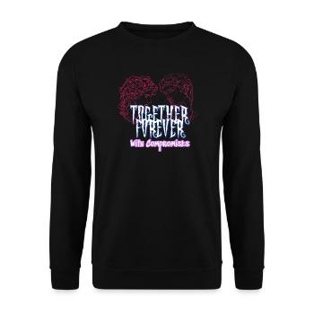 Love and compromise - Romantic collection for couples - Unisex Sweatshirt - black - Front - Alina (178cm) & Michal (187cm)