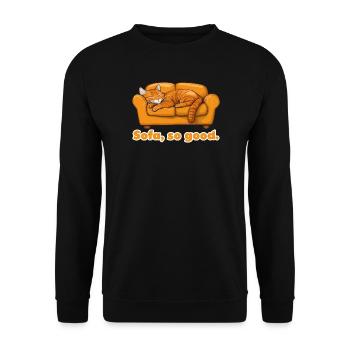 Sofa, So Good Cat Nap - Unisex Sweatshirt - black - Front - Alina (178cm) & Michal (187cm)