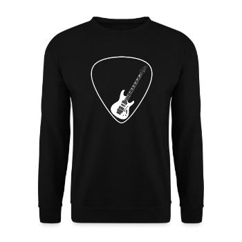 Electric guitar (Strat shape) for dark backgrounds - Unisex Sweatshirt - black - Front - Alina (178cm) & Michal (187cm)