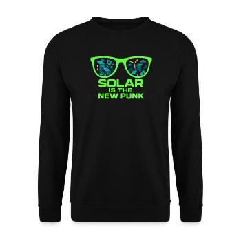 Solar Is the New Punk - Unisex Sweatshirt - black - Front - Alina (178cm) & Michal (187cm)