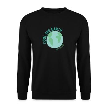 Cool the Earth - Not the Vibe - Unisex Sweatshirt - black - Front - Alina (178cm) & Michal (187cm)