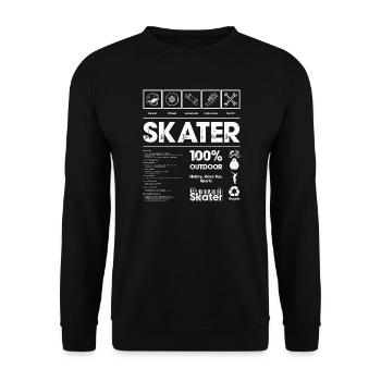 Bold Skateboard Outdoor Print - Unisex Sweatshirt - black - Front - Alina (178cm) & Michal (187cm)