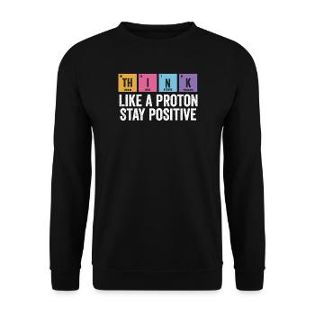 Physics Positive Stay Fun - Unisex Sweatshirt - black - Front - Alina (178cm) & Michal (187cm)