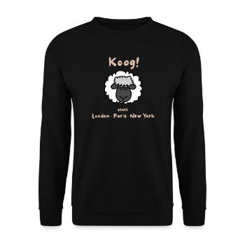 Koog statt London Paris New York - Unisex Pullover - Schwarz - Vorne - Alina (178cm) & Michal (187cm)