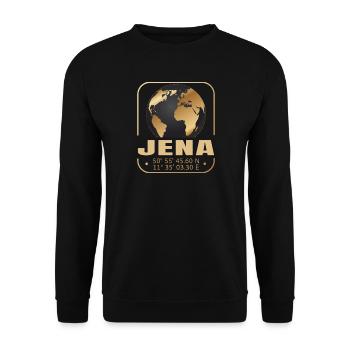 Jena - Unisex Pullover - Schwarz - Vorne - Alina (178cm) & Michal (187cm)