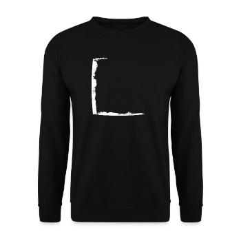 Demi-cadre blanc sale - Sweat-shirt Unisexe - noir - Devant - Alina (178cm) & Michal (187cm)