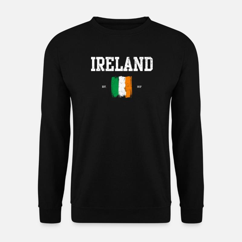 Drapeau de l’Irlande Brushstroke Design - Sweat-shirt Unisexe - noir