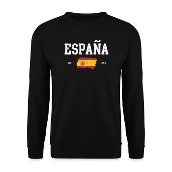 Espana Heritage Map Design - Unisex Sweatshirt - black - Front - Alina (178cm) & Michal (187cm)