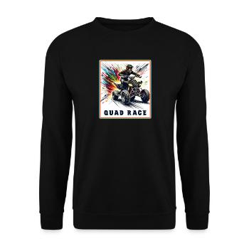Quad Race – Speed Explosion - Unisex Pullover - Schwarz - Vorne - Alina (178cm) & Michal (187cm)