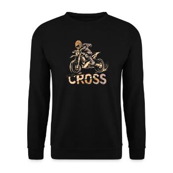 Symbole rétro du motocross - Motards et fans de dirt - Sweat-shirt Unisexe - noir - Devant - Alina (178cm) & Michal (187cm)