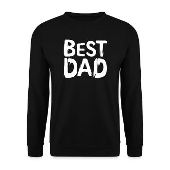best dad - Cartoon lettering for fathers - Unisex Sweatshirt - black - Front - Alina (178cm) & Michal (187cm)