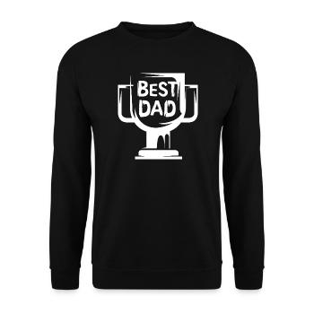 best dad cup - Best father in the world dad - Unisex Sweatshirt - black - Front - Alina (178cm) & Michal (187cm)
