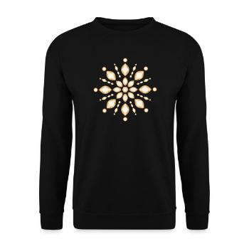 Ambre Gemstone Bijoux Ornement Motif - Sweat-shirt Unisexe - noir - Devant - Alina (178cm) & Michal (187cm)