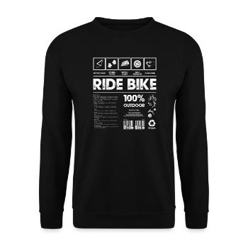 Adventure Cycling Graphic Illustration - Unisex Sweatshirt - black - Front - Alina (178cm) & Michal (187cm)